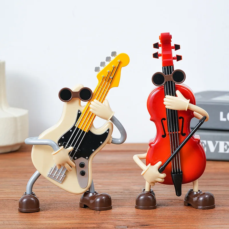 Creative Swinging Guitar Violin Music Box Birthday Gift Couple Festival Gift Living Room Ornament