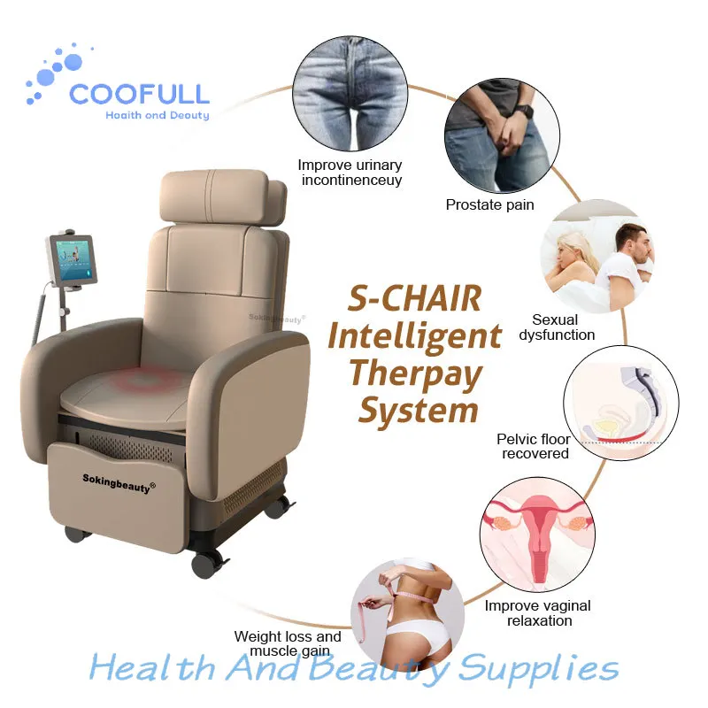Coolfull Professional EMS Pelvic Floor Chair Massage Machine for Postpartum Repair Healing Urinary Incontinence Muscle Stimulate