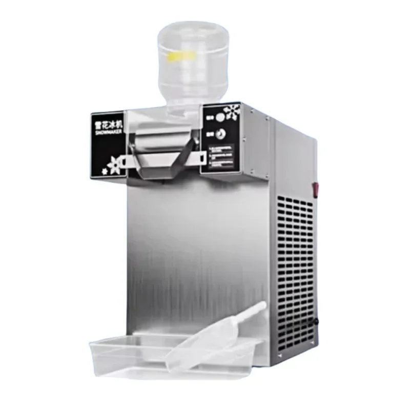 Commercial Snowflake Ice Machine Automatic Snow Cone Ice Crusher Stainless Steel Water-cool Crushed Machine