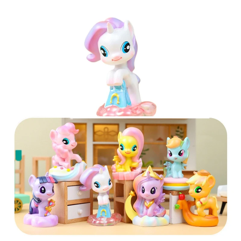 Anime My Little Pony Equestria Twilight Sparkle Fluttershy Rainbow Dash Applejack Unicorn Blind Box Action Figure Model Toys