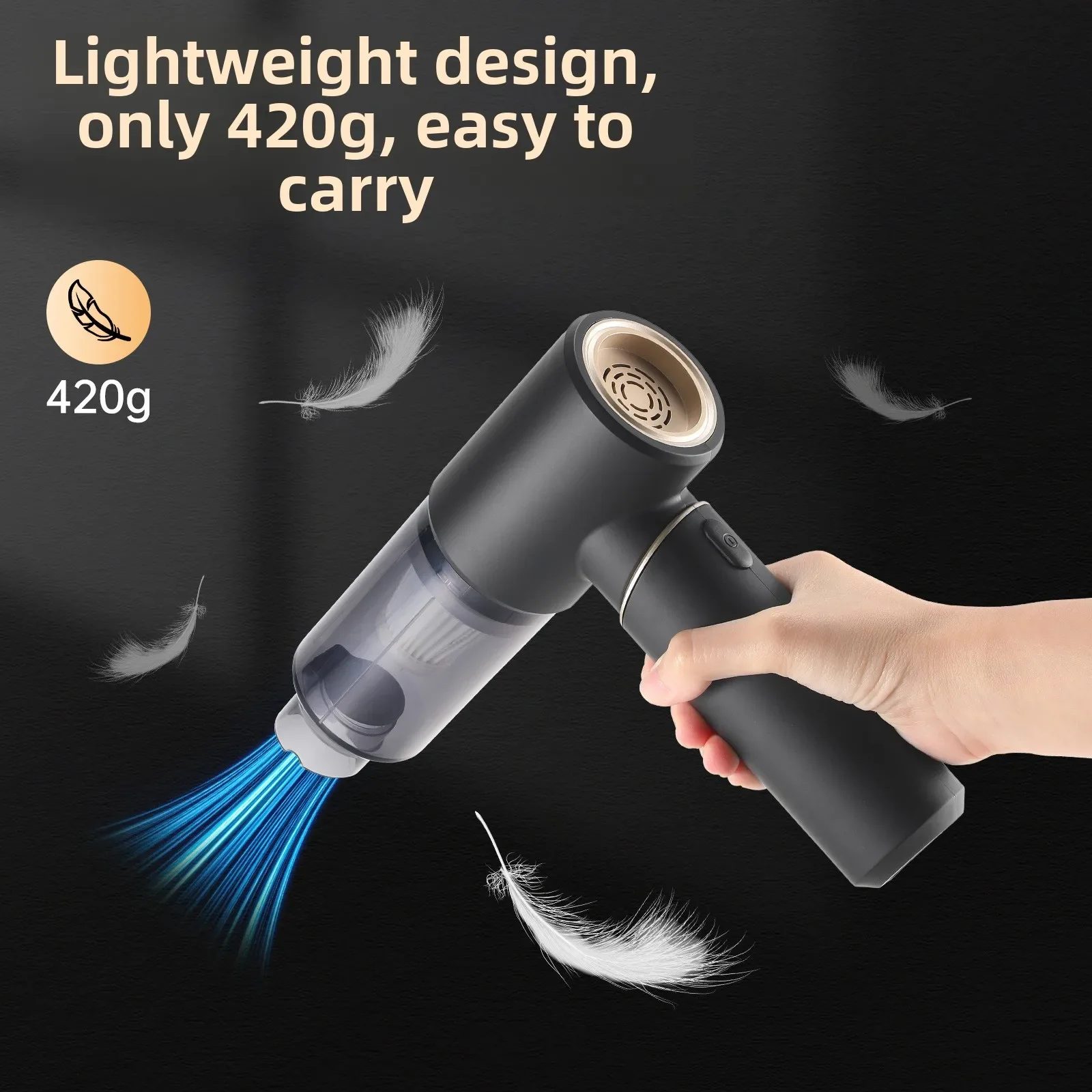 

Хороший мощный автомобильный пылесос для транспортных средств, беспроводной ручной всасывающий и выдувный встроенный бытовой пылесос 16000 Па, большой всасывающий