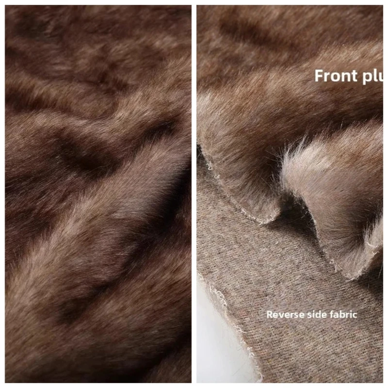 

Artificial Fur Imitation Plush Fabric for 2-color Dyed Pointed DIY Sewing Handmade Toy Doll Animal Costume Background Cloth