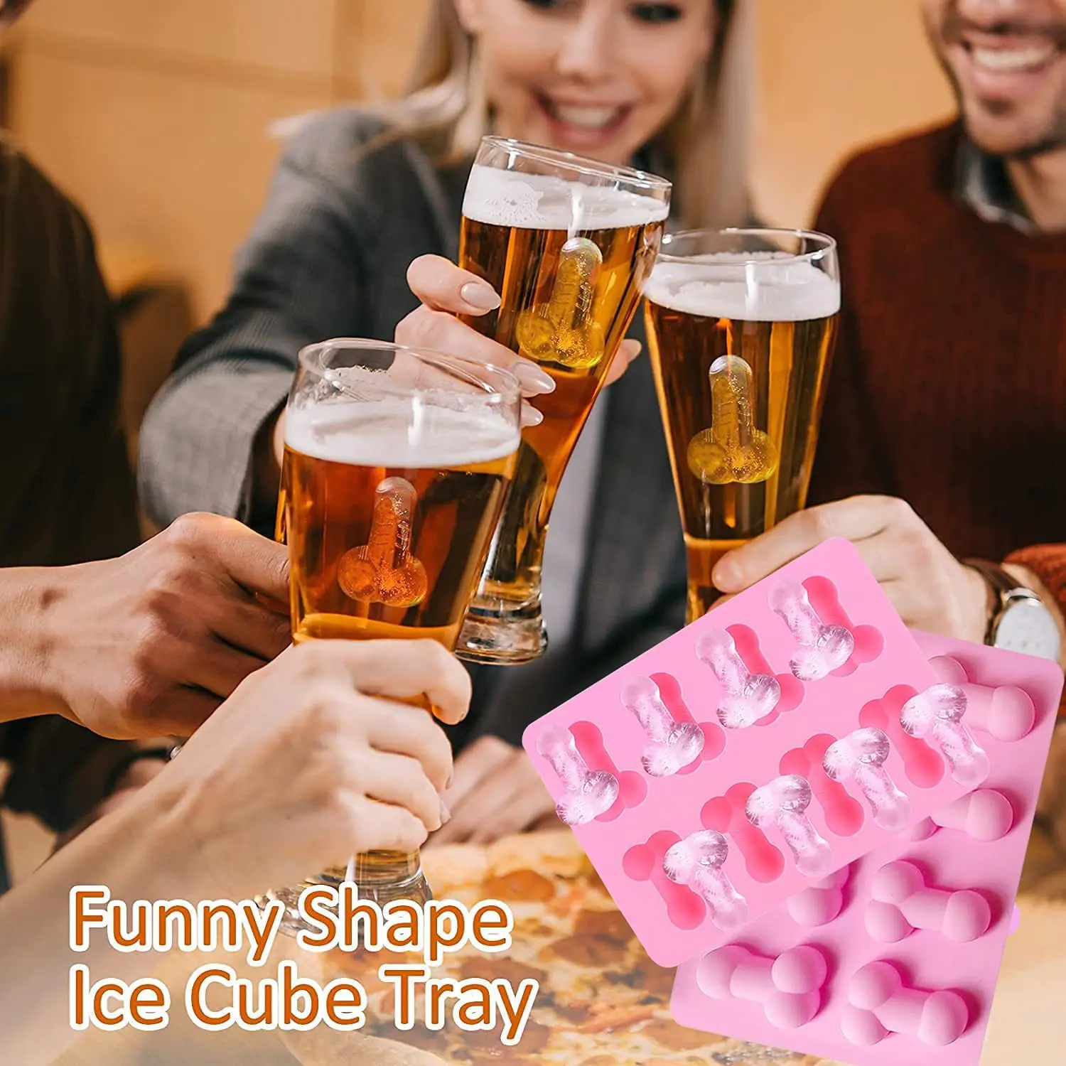 Funny Dicks Chocolate Mould Ice Cube Tray Adult Party Genitals Dessert Sexy Penis Chest Silicone Cake Mold Baking Tools