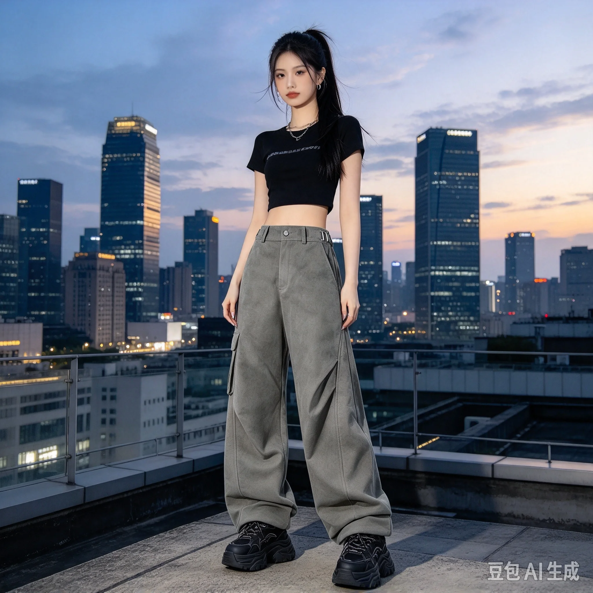 Tie dye workwear pants for men and women, oblique cut curved knife pants, slightly flared pants, trendy brand