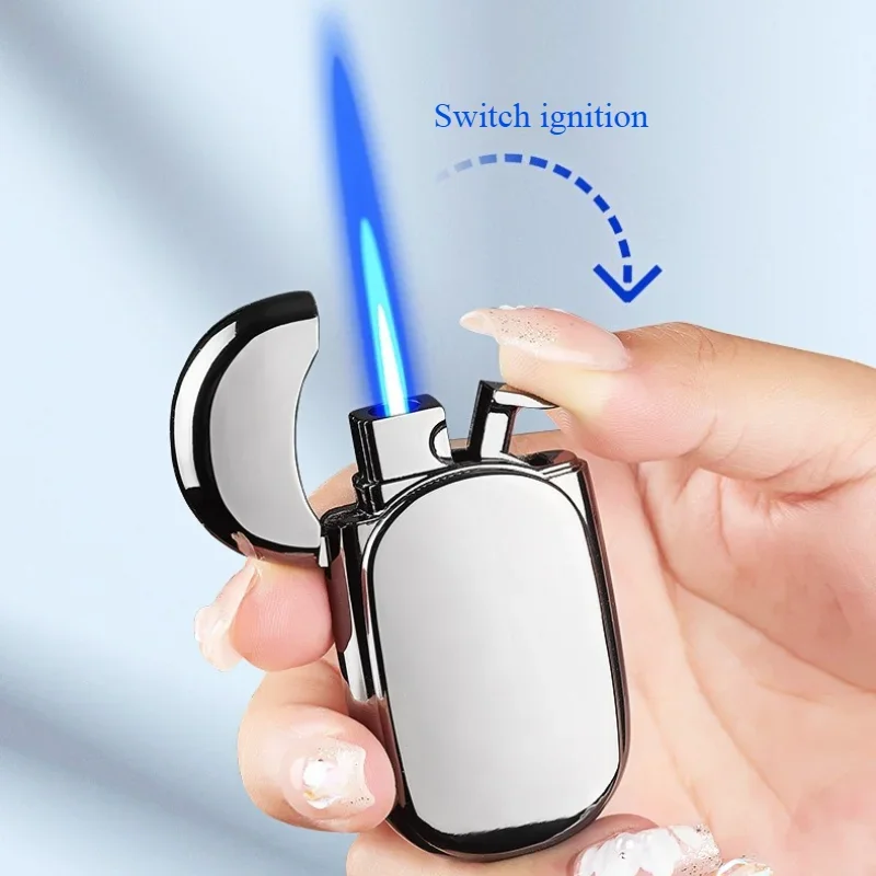 Cigar Igniter Blue Fire Lighter for Smokes Candy Color Inflatable Open Flame Windproof Cigarettes Lighters & Smoking Accessories