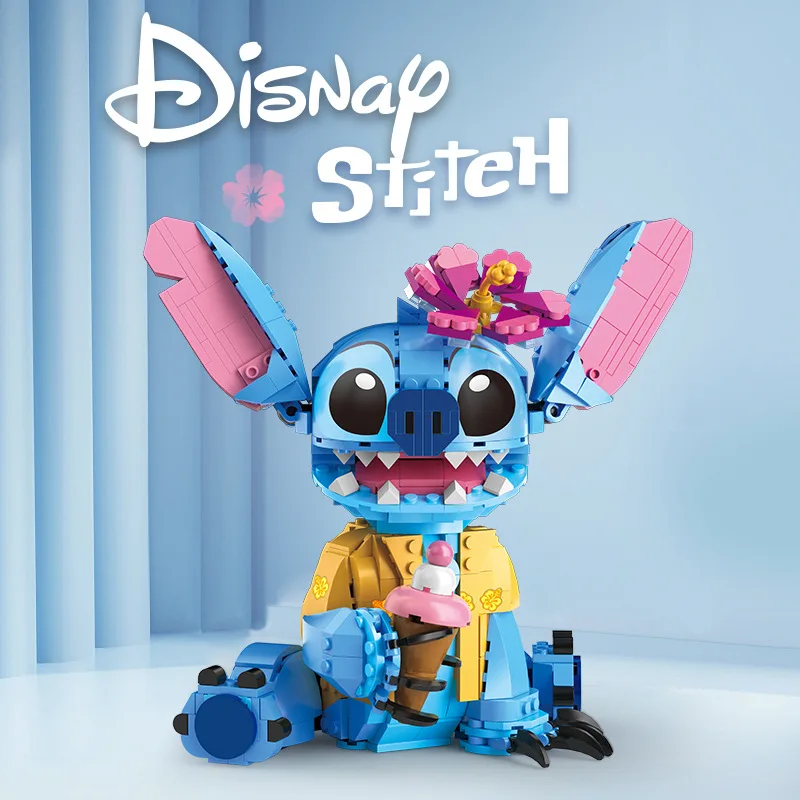 Miniso Disney 2024 New  Stitch Compatible  Building Blocks Bricks Stitch Girl Boy Birthday Christmas Gift Toys