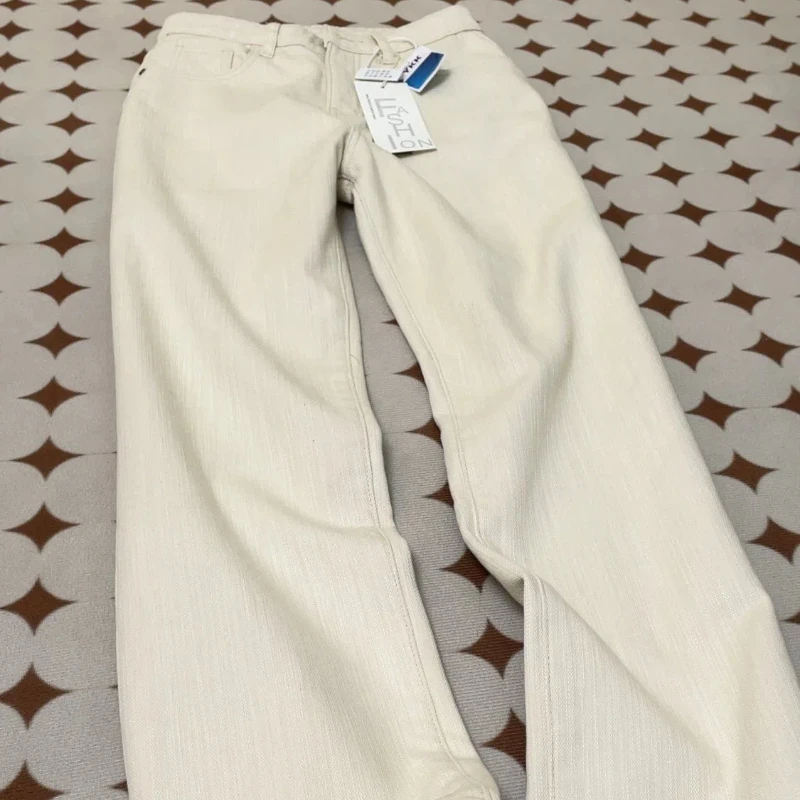 

Бархатные утепленные свободные прямые джинсы для женщин, осенние и зимние новые популярные повседневные утягивающие узкие брюки с высокой талией