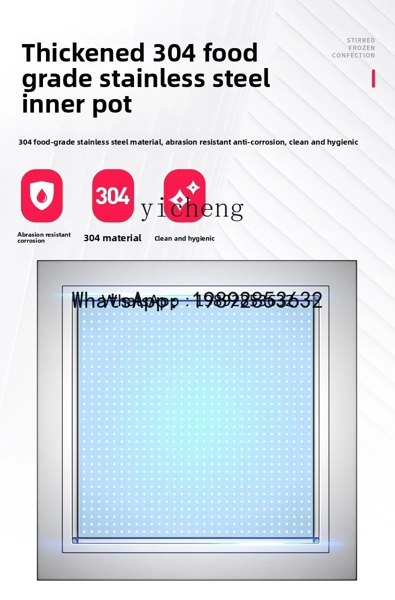 ABB thick cut fried yogurt machine commercial small double pot double pressure night market fried ice cream milk fruit fried