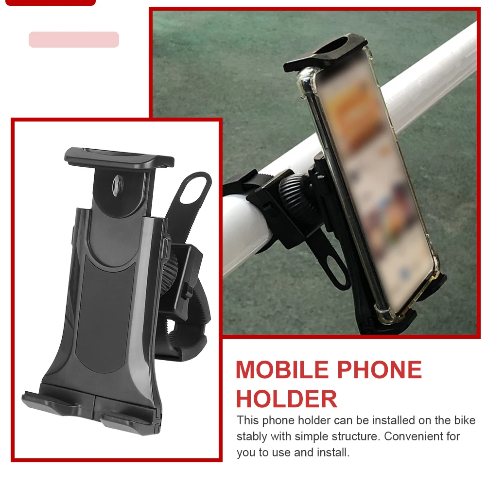 

1pc Adjustable Universal Motorcycle Phone Mount Bike Holder Durable Wear-Resistant Portable Scooter Handlebar Bracket Reusable