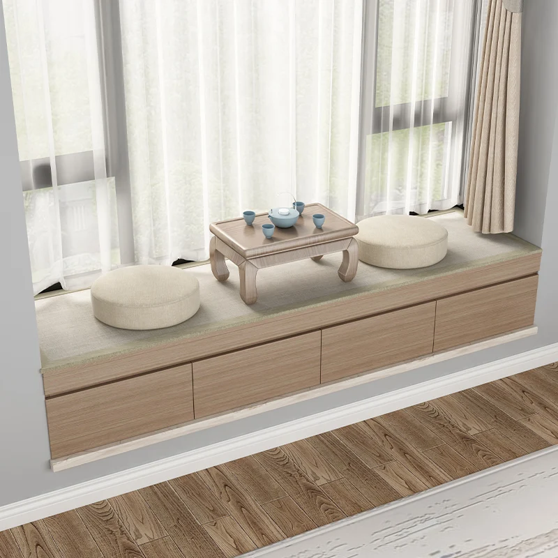 0A bay window locker renovation storage cabinet drawer low cabinet pull-out countertop window sill cabinet retractable desk book