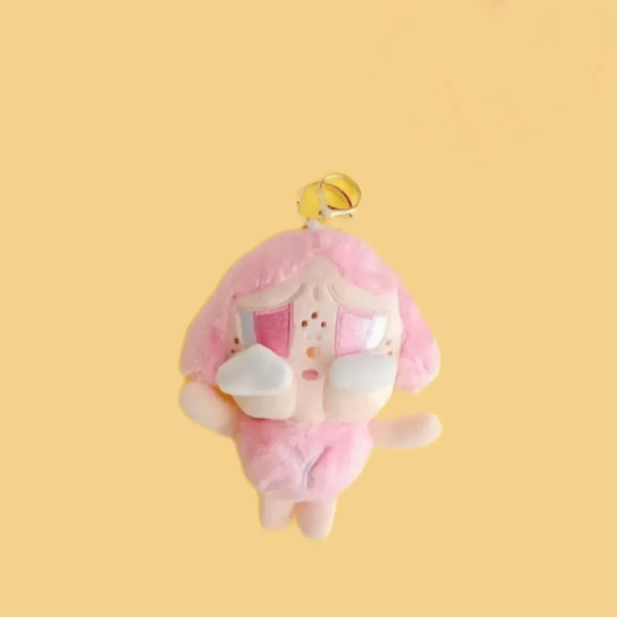 Mignon Doodle fille poupée en peluche pendentif porte-clés figurine d'action Kawaii mignon en peluche poupée ornements Collection bureau affichage cadeau jouet