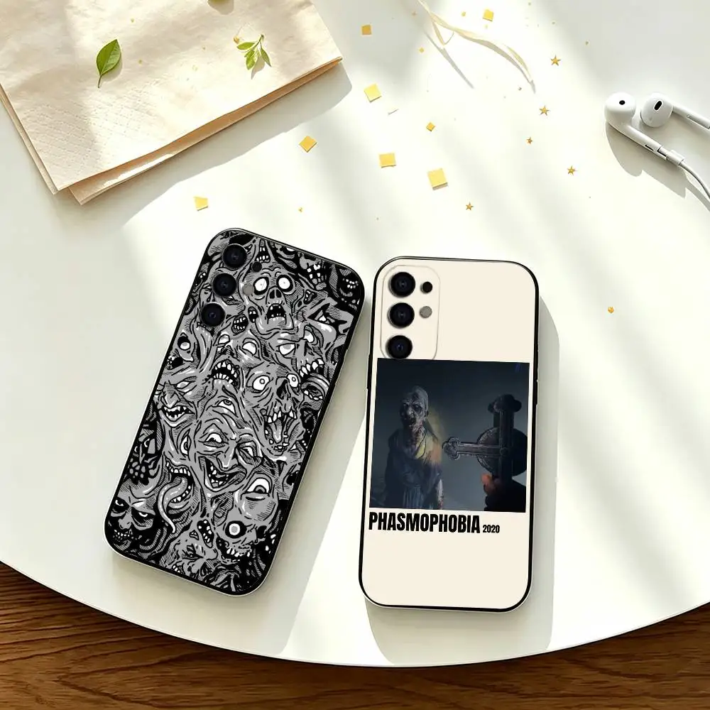 Phasmophobia Tarot Card   Phone Case For Samsung S26,S25,S24,S23,S22 Black Soft Protective Phone Case