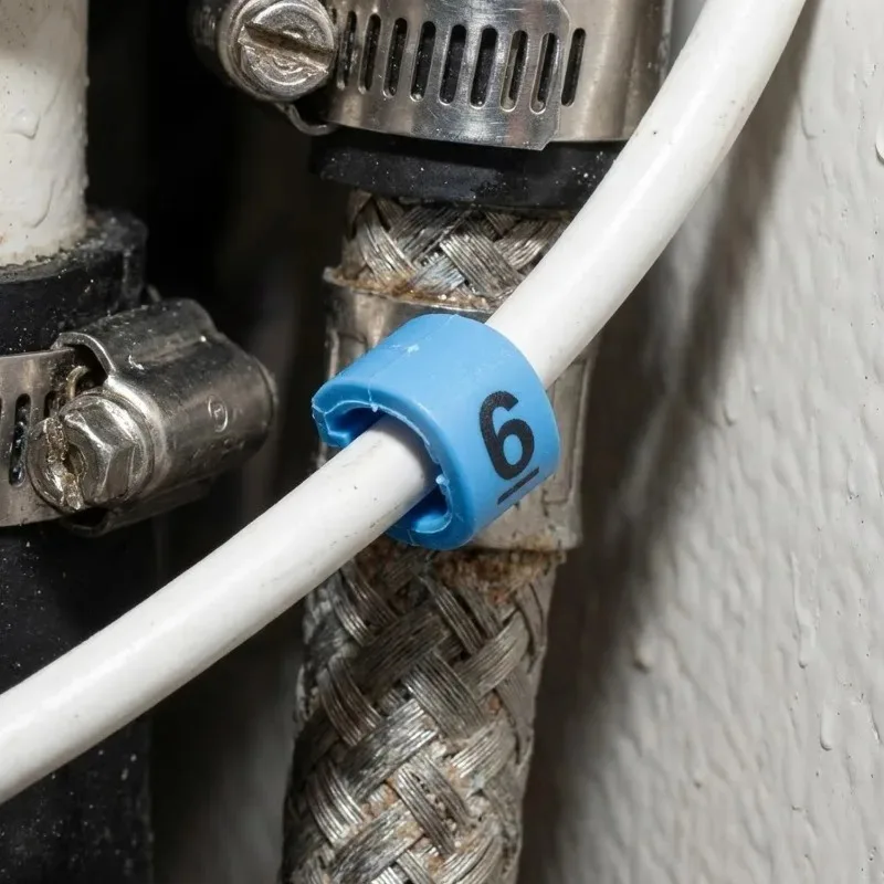 Cable Marker Wire Label Household Insulated PVC Wire Marking Cable Sleeves 1.5/2.5 Square 0-9 Numbers Color-Coded Electrical Tag