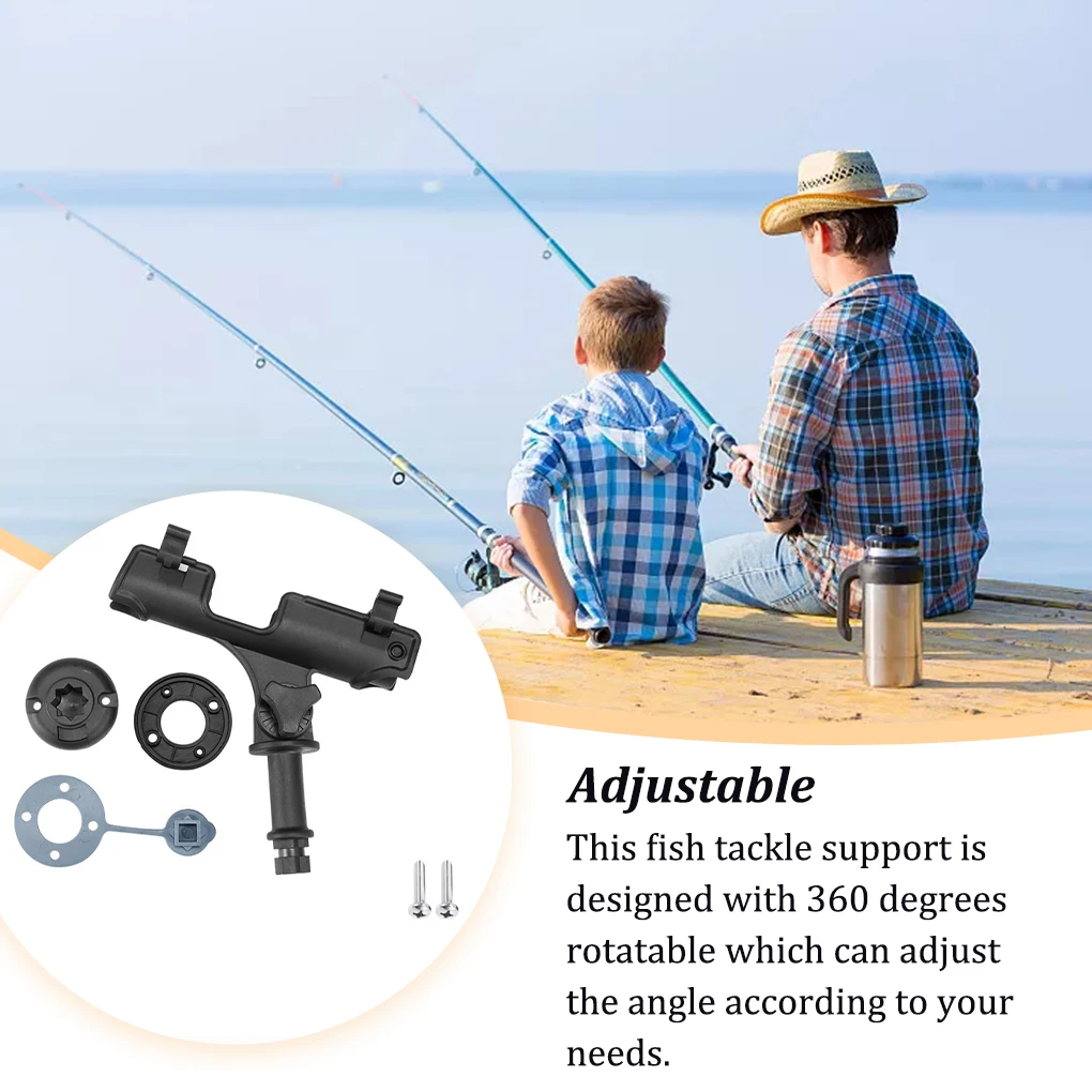 

360 Degrees Rotatable Fishing Rod Holder Adjustable Portable Support Replacing Mount Water Sport Outdoor Canoeing