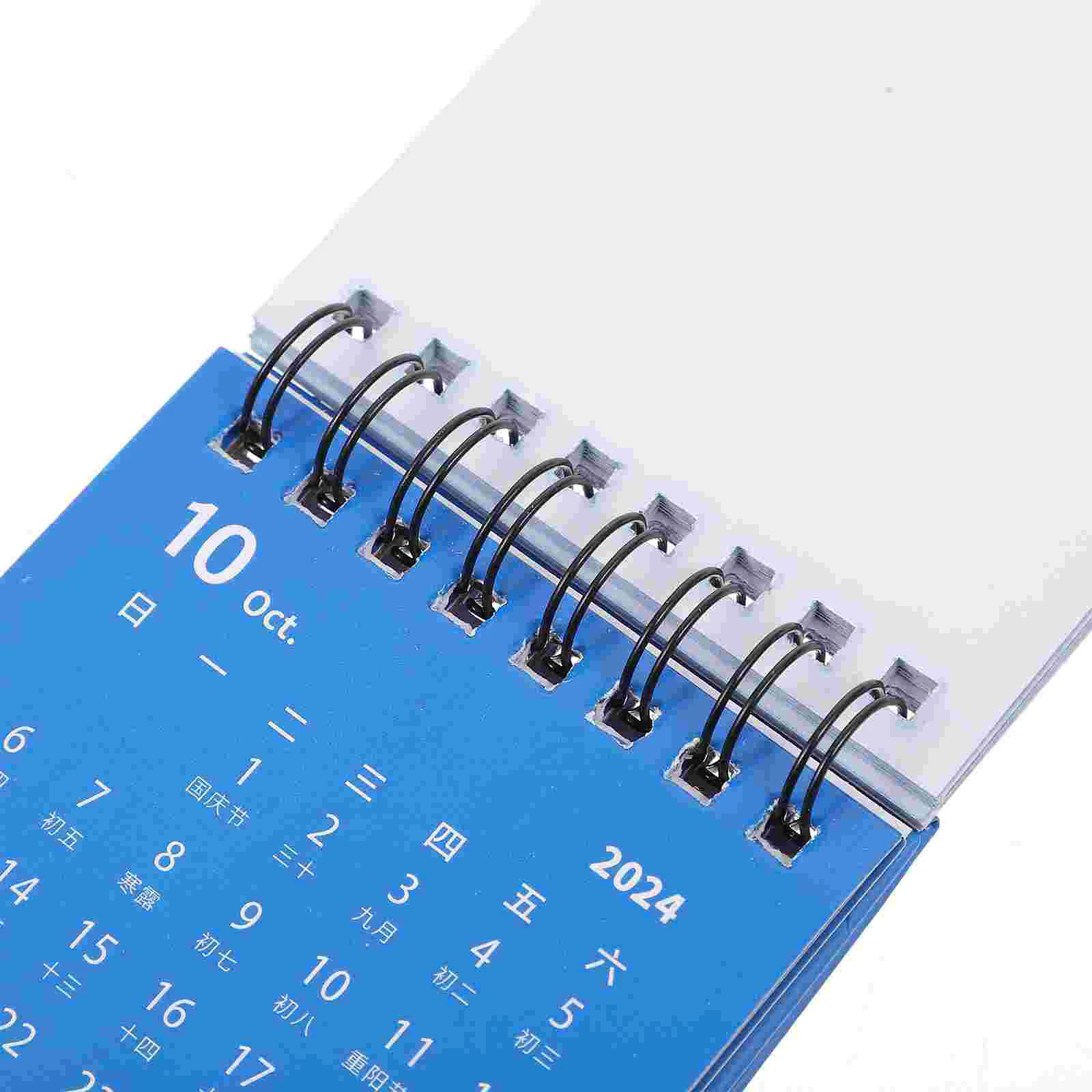 1 PCS 2024 Mini Desk Calendar White Planner 2023 Dec 2024 Compact Personalized Motivational Mini Diary for Desk