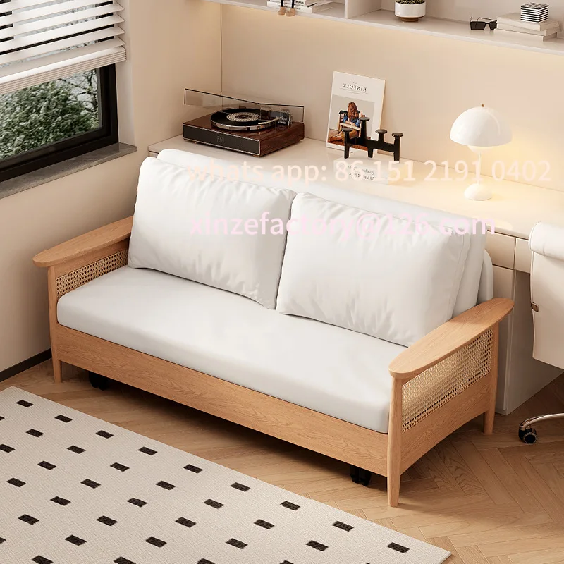 

Customizable rattan sofa Japanese living room fabric sofa