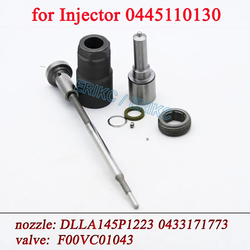 

0445110130 Repair Kit Fuel Injector Nozzle Tip DLLA145P1223 0433171773 Control Valve F00VC01043 For BOSCH Sprayer 0 445 110 130