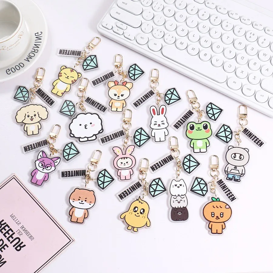 Kpop Idol JEONGHAN WONWOO Keychains Miniteen Cute cartoon Acrylic Keyring