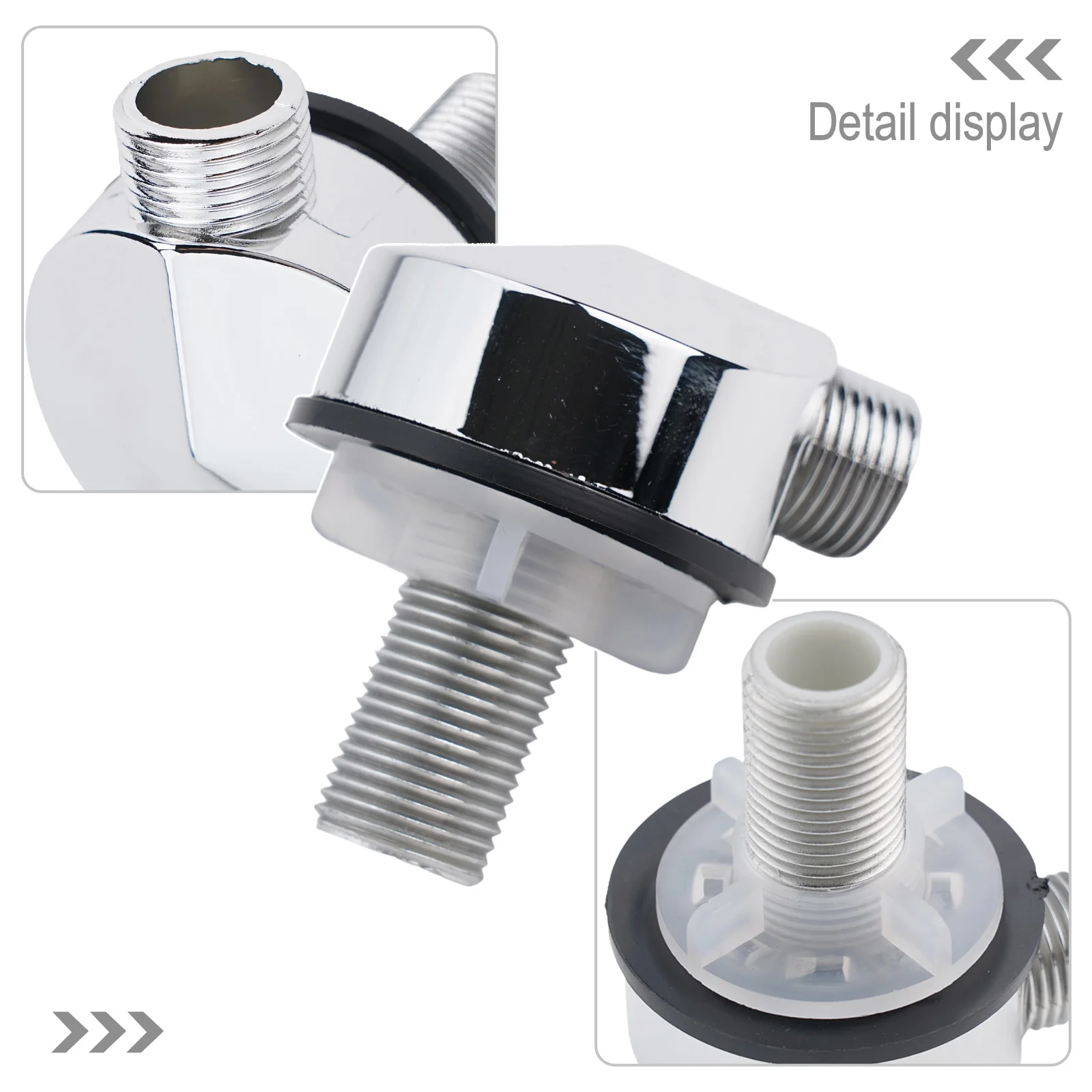 Chrome Shower Elbow Outlet Hose Connector Wall Outlet Round Shower Valve Home Improvement For Concealed Shower Valves