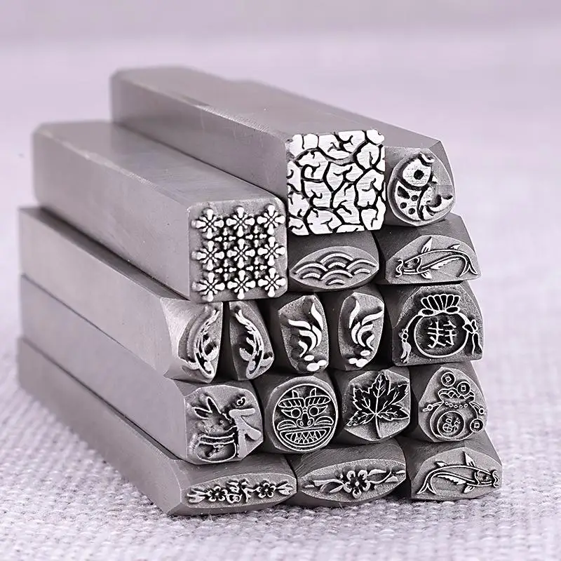 Jewelry Stamps, Auspicious Patterns, Steel Stamps, Gold and Silver Bracelets, Rings, Chiseling Molds, Gold-Beating Tools