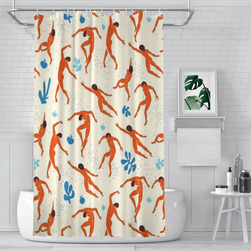 Dancers - Inspired by Matisse Unique decor Modern Fabric Bathroom Shower Curtains art design Print Curtain