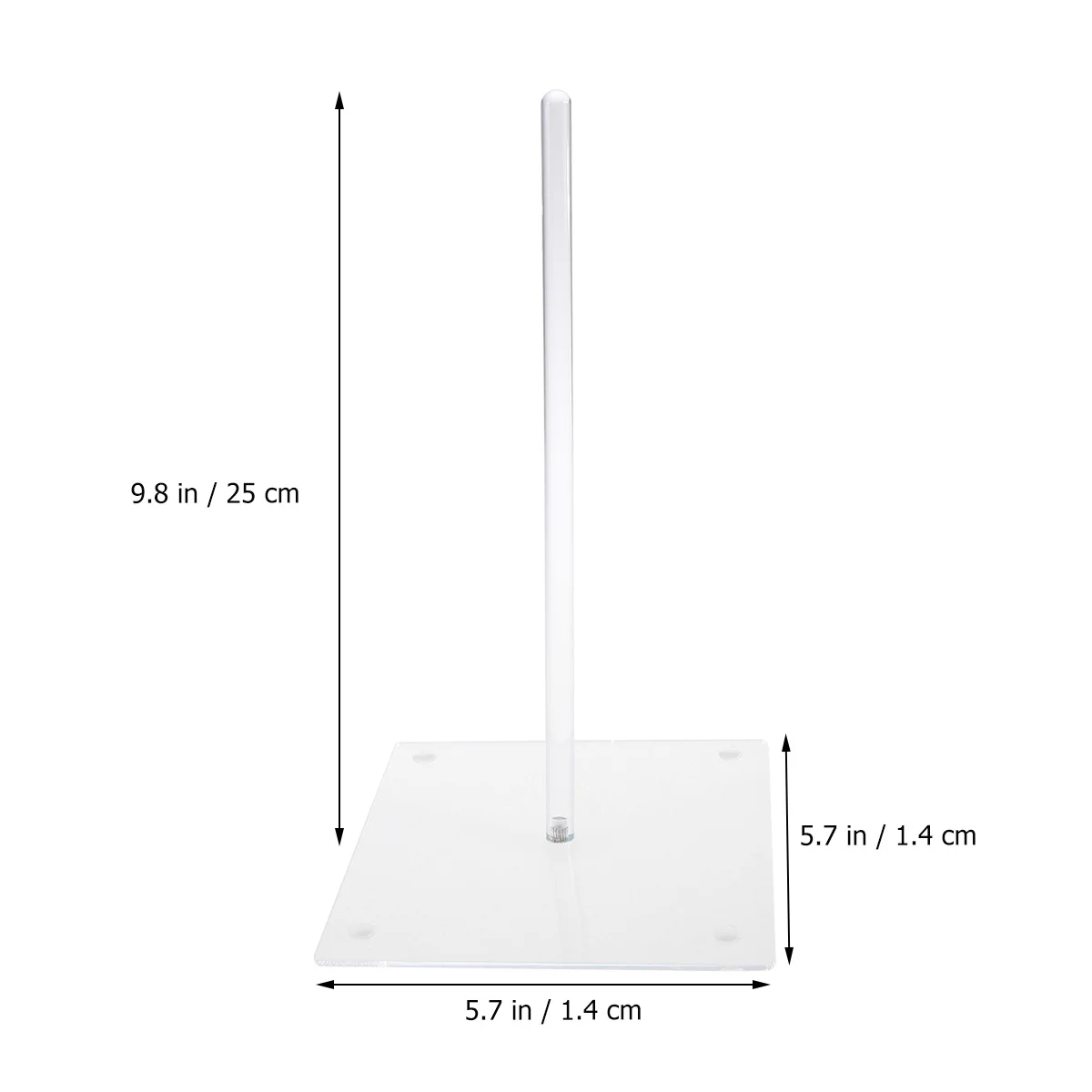 الاكريليك دونات حامل 147X147X254 مللي متر واضح كعكة رف شاشة قاعدة قوية لحفل زفاف عيد ميلاد دونات علاج حامل #1