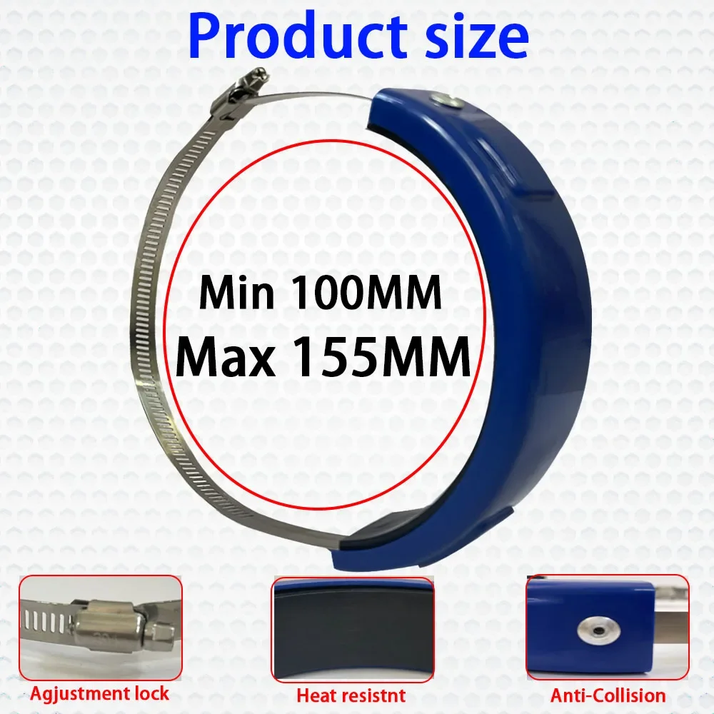 1 قطعة للوقت على الطرق الوعرة دراجة نارية العادم العام المضادة للسقوط الدائري ، حلقة حماية العادم ، حلقة العادم على الطرق الوعرة المضادة للتآكل