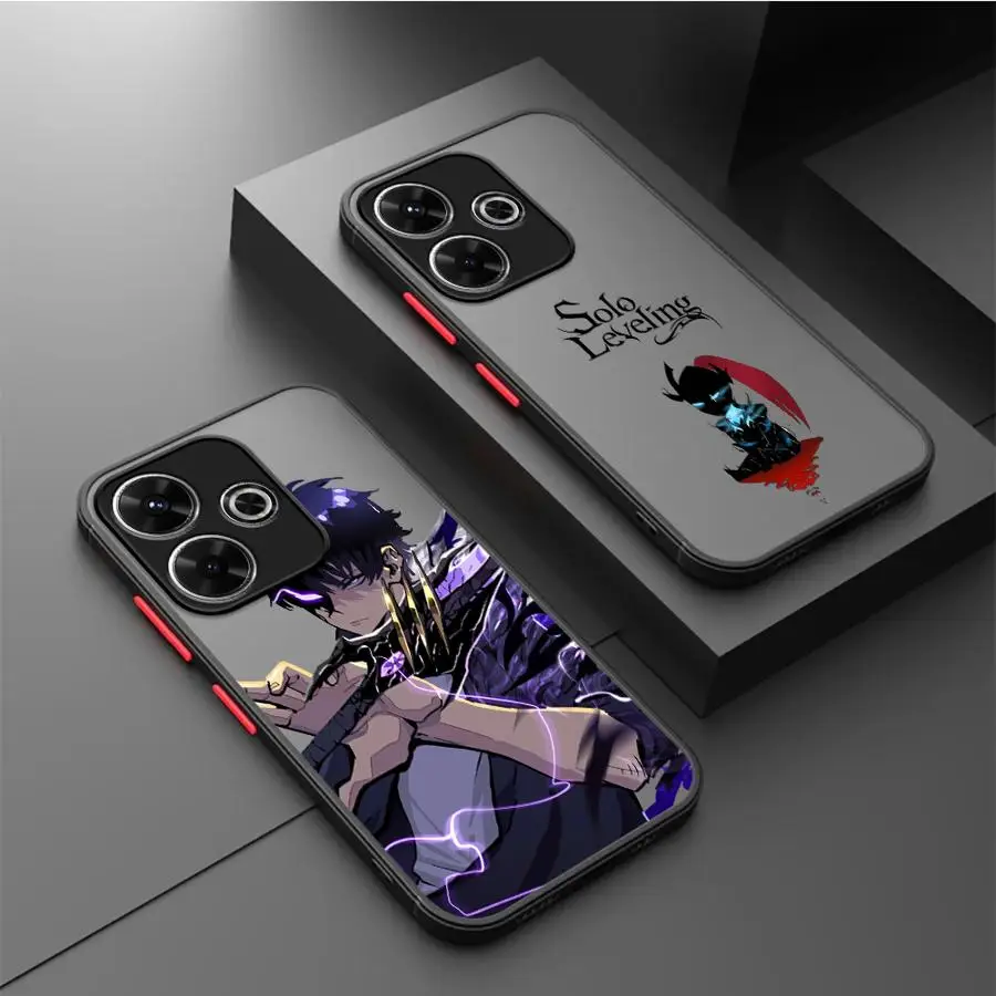 Casing Ponsel Sampul TPU untuk Xiaomi Redmi Note 8T 9S 11S 13 14 12 Pro Plus 7 12S 8 9 10 11 Pro 10S Anime S-solo Levelings