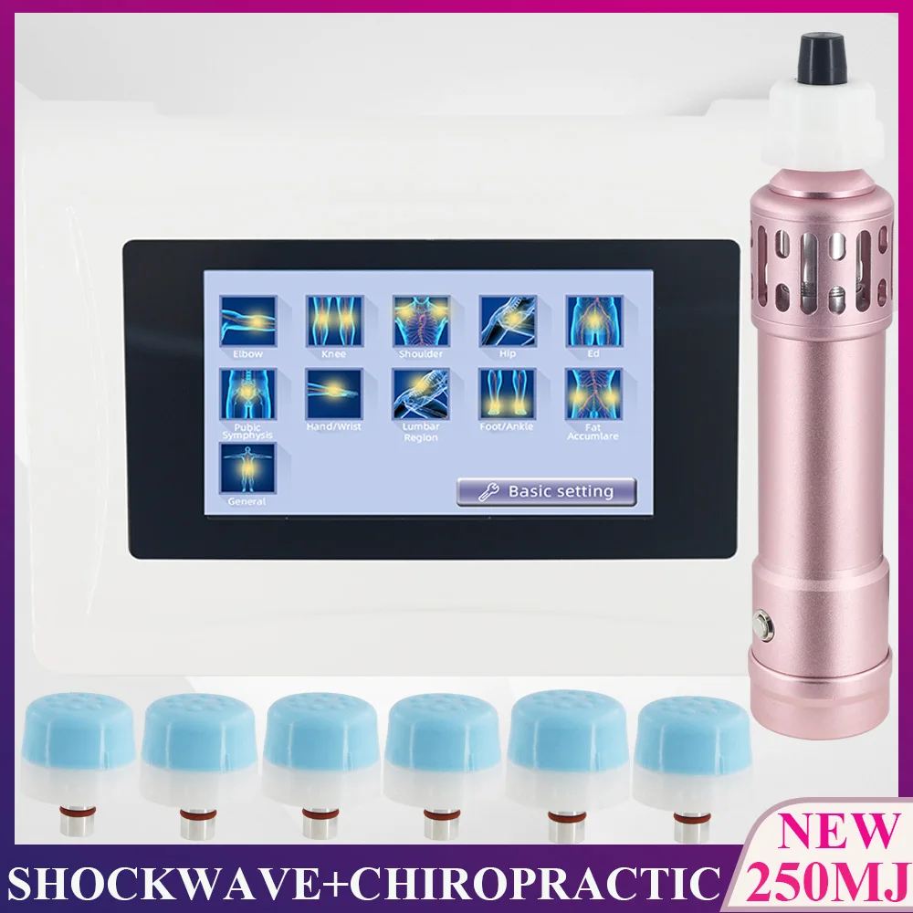 

250MJ Shockwave Chiropractic Gun 2 IN 1 Massager ED Treatment Back Pain Relief Body Relax Muscle Shock Wave Therapy Machine 2024