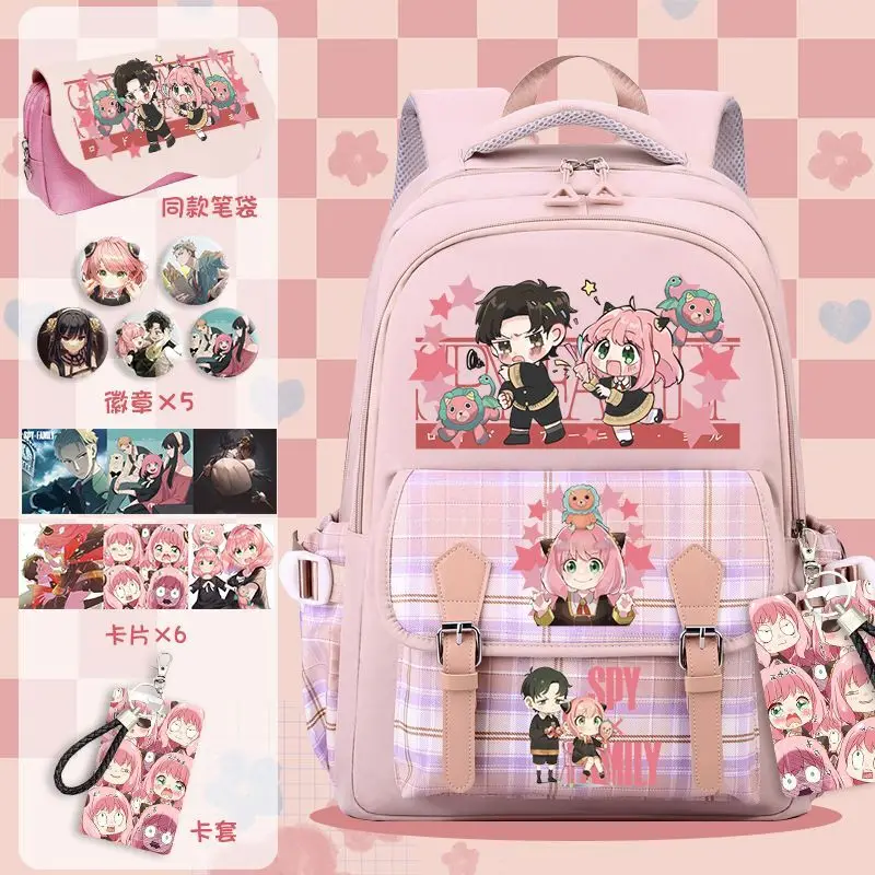 Spy X Family Merchandise Aniya Cigua Student Female Large Backpack Elementary Middle High School Cartoon Anime