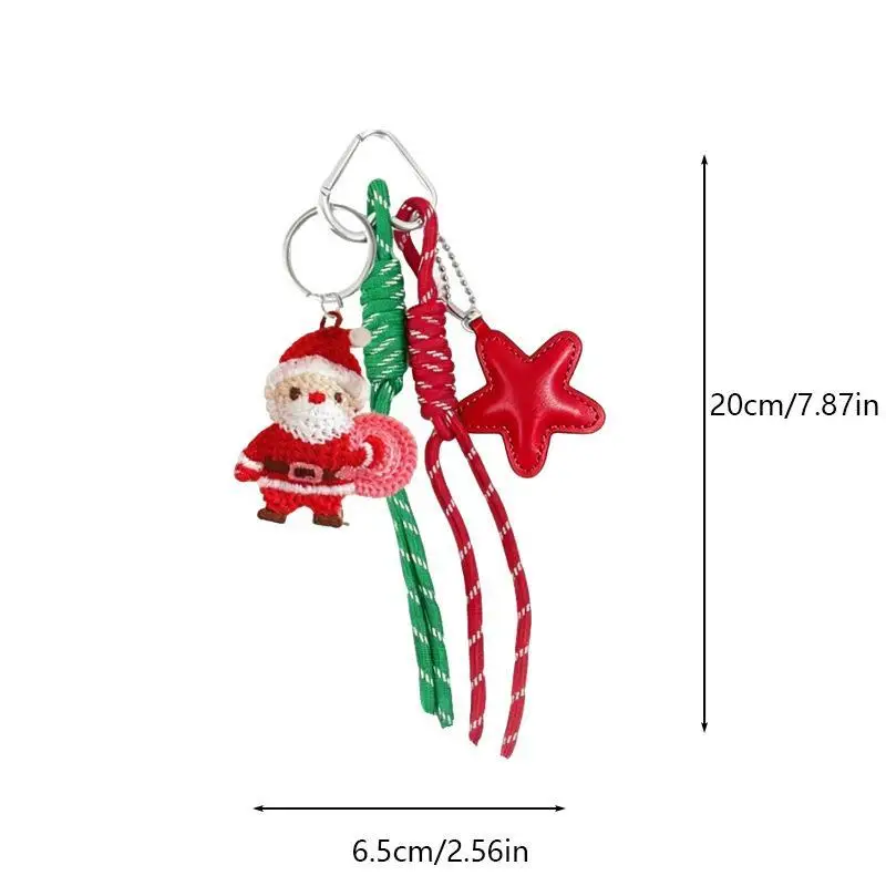 Schöner Weihnachtsanhänger mit Elch-Motiv, Cartoon-Weihnachtsmann-Schlüsselanhänger, Taschenanhänger, Charm, Neujahrsgeschenk, Weihnachts-Schlüsselring-Accessoires – Detail 12