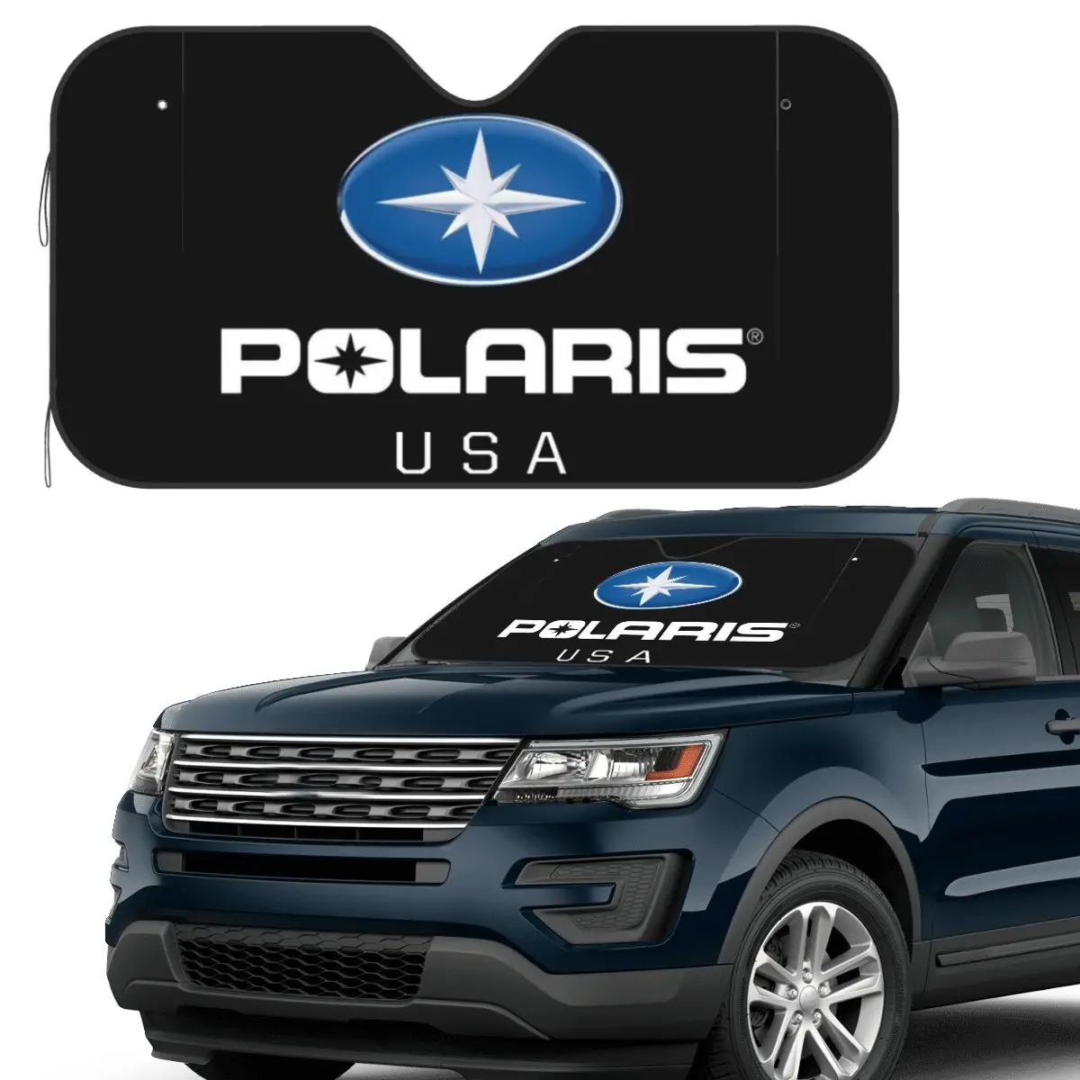 

Polaris Logo Sunshade Windscreen Car Front Windshield Window Sun Visor Accessories Covers
