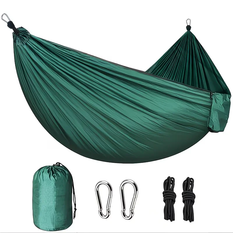 Nylon Camping Hammock Chair - Double Or Single Sizes W/Tree Straps And Attached Carry Bag - Portable for Travel/Backpacking/Beac image 4