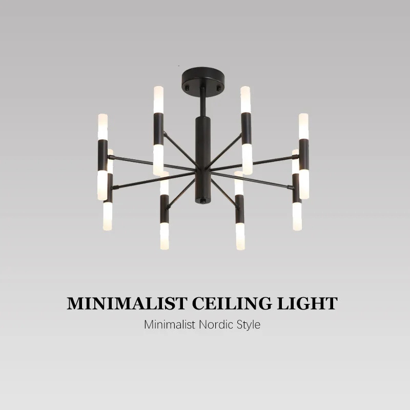 Italian Modern Minimalist Chandelier, High-End Elegant Light Luxury Pendant Ceiling Lamp for Living Room, Villa, Two-Story House