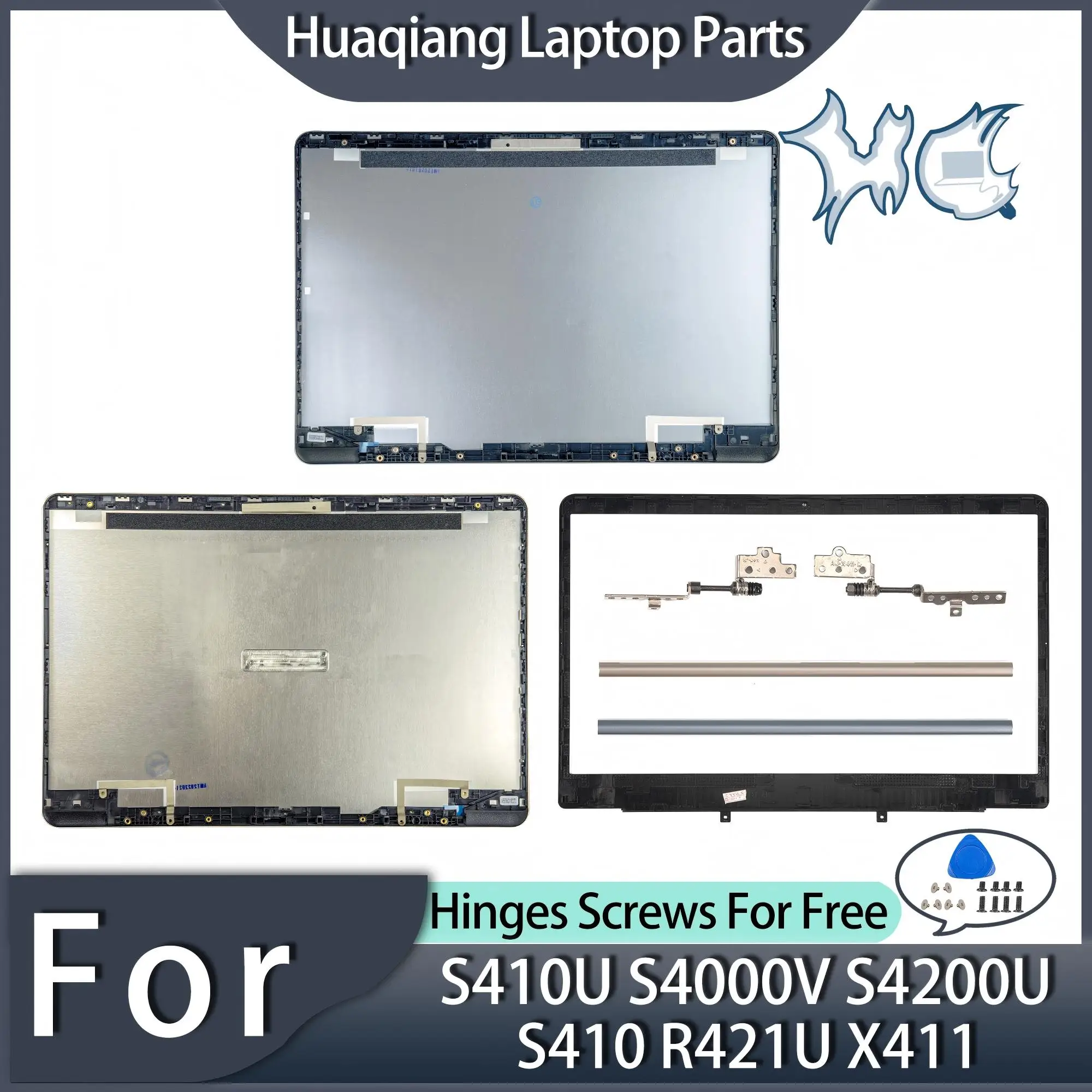 

Metal Cases For S410U X411 S4000V S4200U S410 R421U Laptop LCD Back Cover Front Bezel Hinges Hingecover Case Gold/Gray