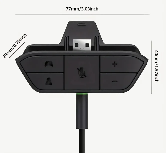 Stereo headphone adapter suitable for Xbox One and Xbox Series X|S as well as Elite controllers - Audio converter for headphones