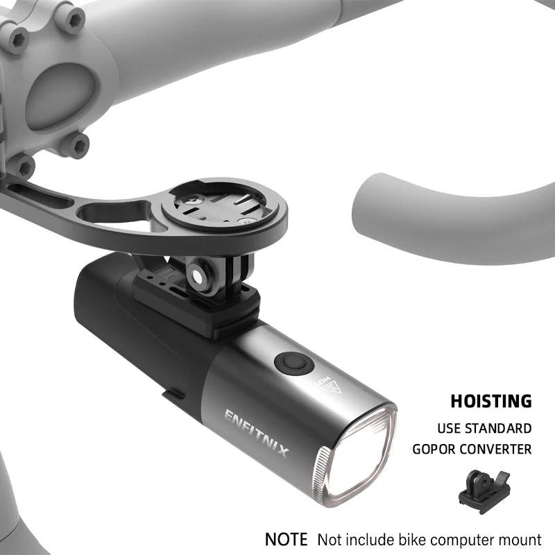 Enfitnix Navi800 Bike Smart Headlights Taillights Set Road MTB Front Light 800Lumens USB Rechargeable 3350mAh Battery Removable