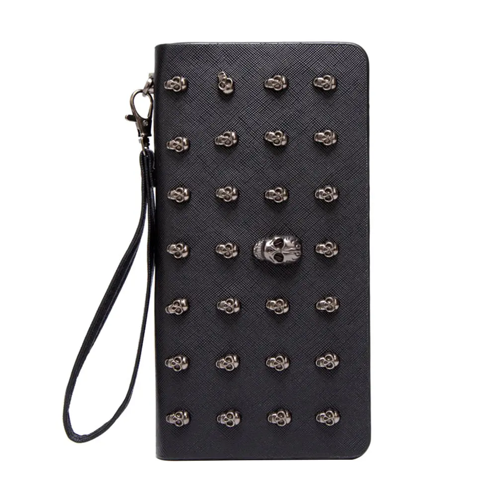 

Long Women Wallet Large Capacity Zipper Purse Coin Holder Multi Card Black Hand Bag for Outdoor Use Ladies