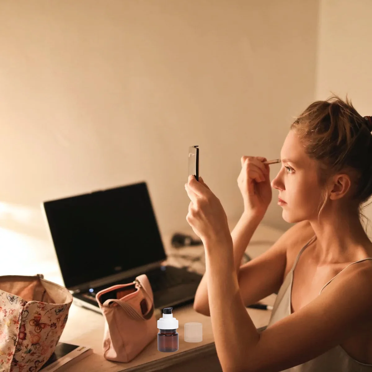 

3Pcs 40Ml Portable Essence Liquid Bottle Eco Friendly Empty Pump Bottle for Perfume Essential Oil Nail Oil Travel