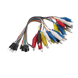 1Set Alligator Clips Crocodile Clamps Electrical DIY Test Leads Male Female Pin Breadboard Jumper Wires Cable 20CM / 30CM