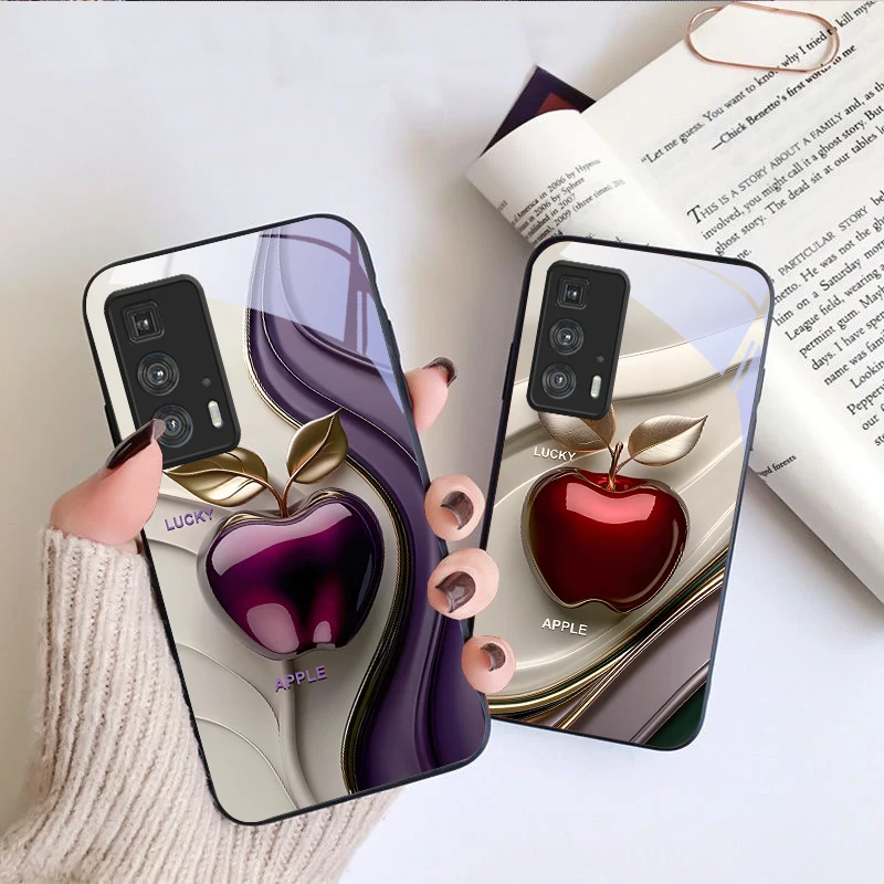 Modern light luxury style For Motorola Moto Edge 20 Lite 30 Pro 40 Neo 50 Ultra G Play G45 G54 G55 G75 G84 G85 Glass Phone Case view 4