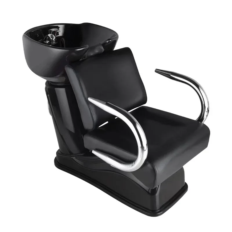 2026 Japanese Massage Salon Chair with Soft Case Simple Metal Shampoo Bed Hair Salons' Sitting Backrest Beauty Salon Furniture