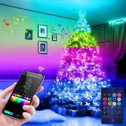 20M 10M 5M Dream Color USB 5V LED Sting Light RGBIC Addressable Fairy Lights Bluetooth Music APP Birthday Party Christmas Decor