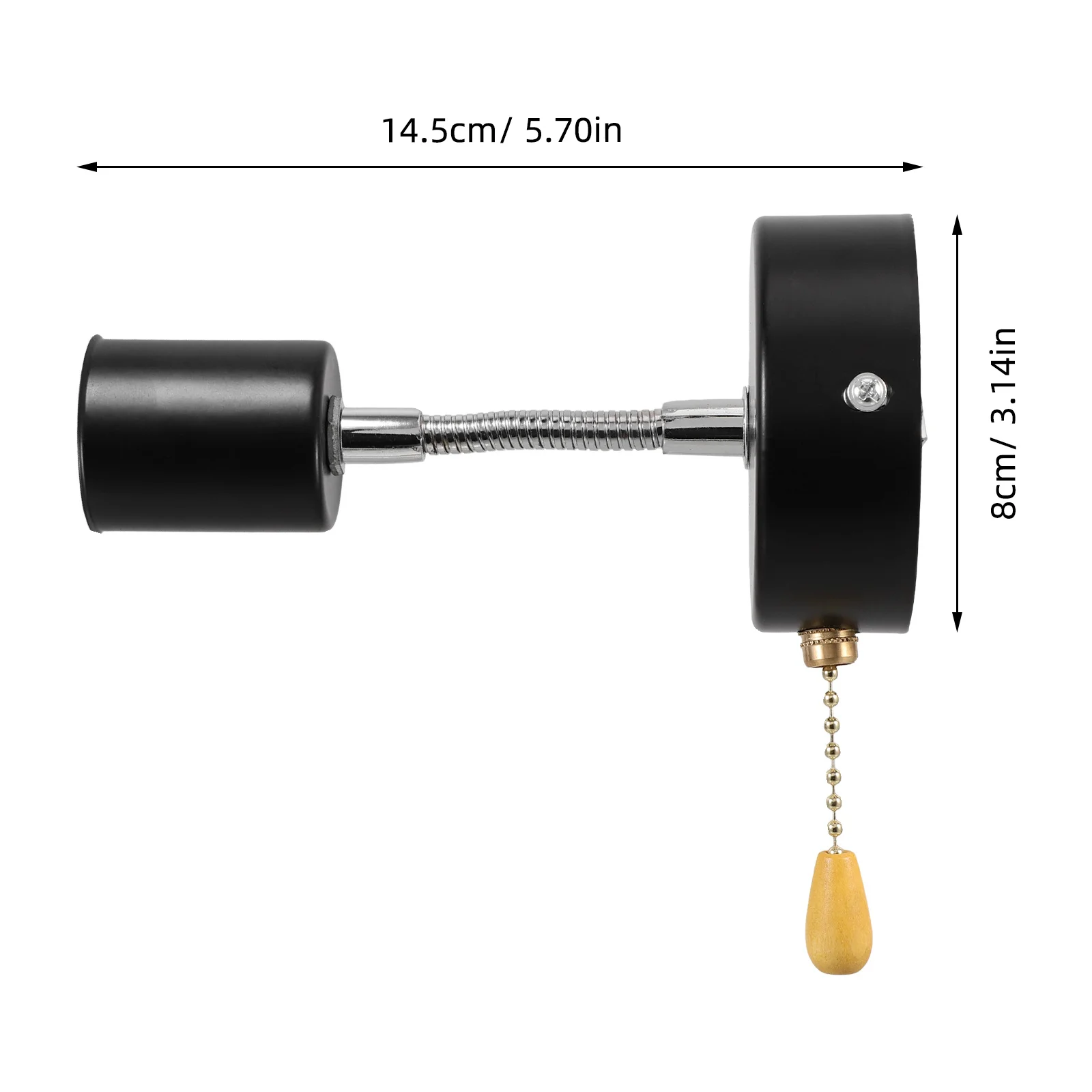 

1Set Pull Chain Switch Wall Light Bulb Socket Alloy Material Easy Installation for Kitchen Bedroom Shop Restaurant Library Lamp