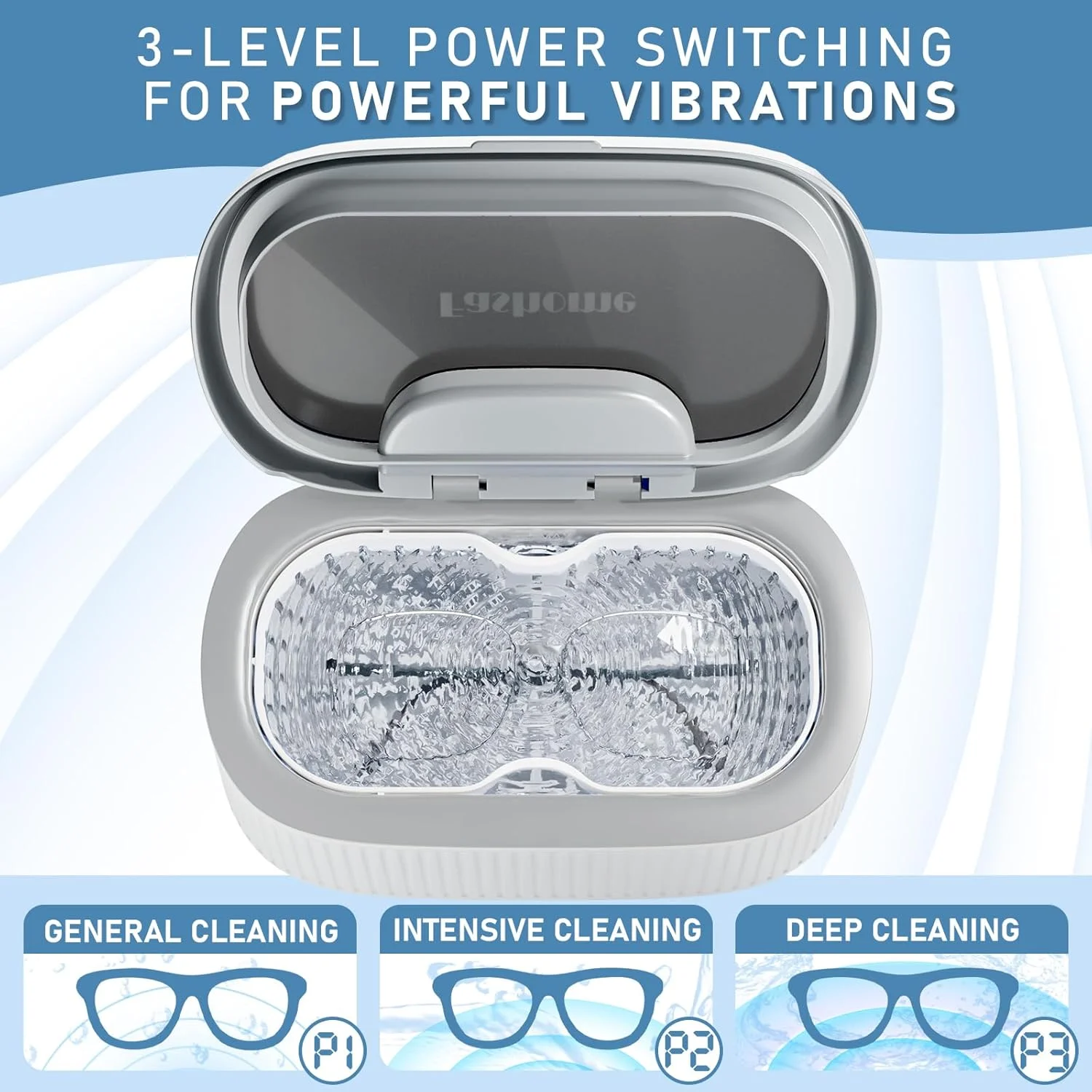 Professional Ultrasonic Cleaner 550ML Sonic Jewelry Cleaner 45KHZ Pulsating Cleaning Kit for Glasses Ring Silver Dentures