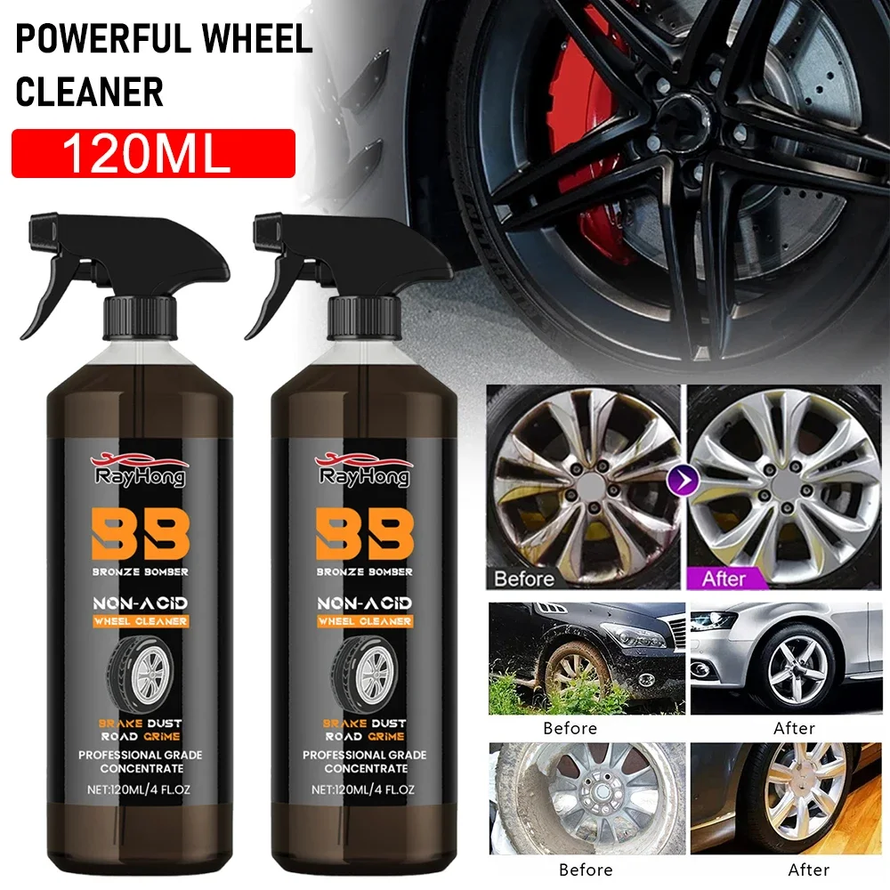 120ml Brake Bomber Cleaner Powerful Rim Brake Buster Spray Car Detailing Brake Dust Remover for Cleaning Wheels and Tires