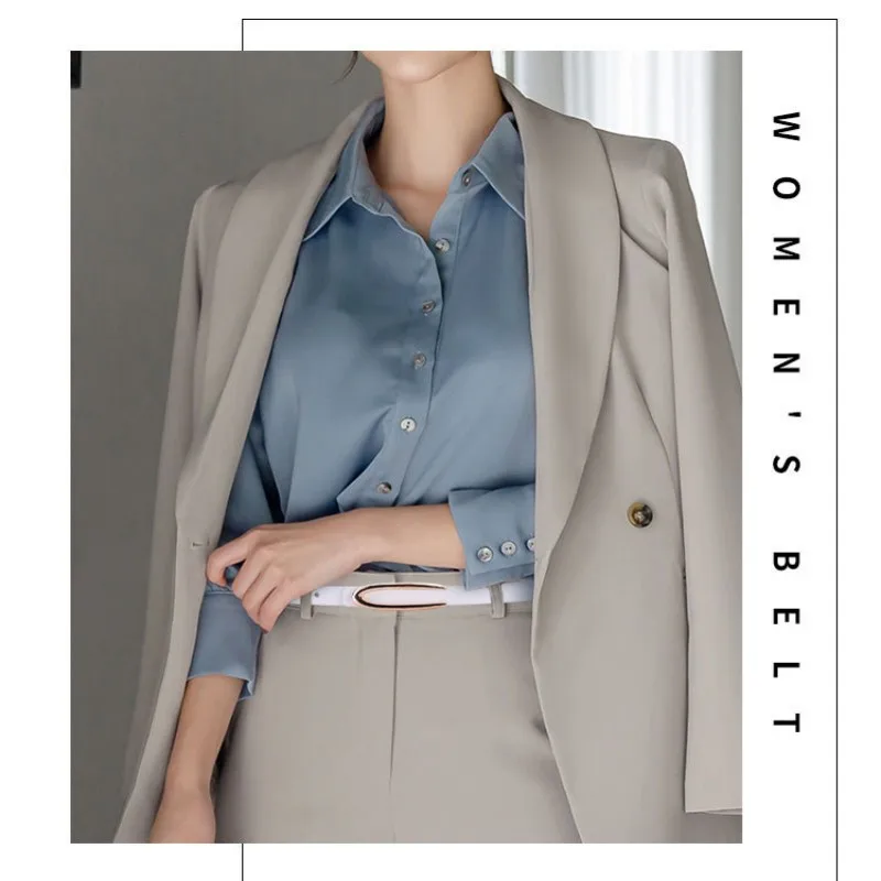 A slender waist belt for women, which is a decorative corset and a versatile piece that can be paired with skirts, suits, shirts