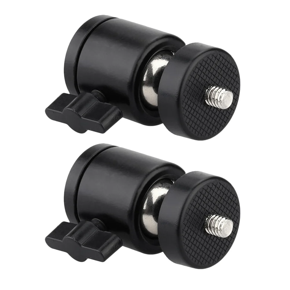

2Pcs Tripod Mount Adapter Hot Shoe Ball Head Adjustable Swivel Lock for Camera Ring Light Monitor Hot Shoe Mount