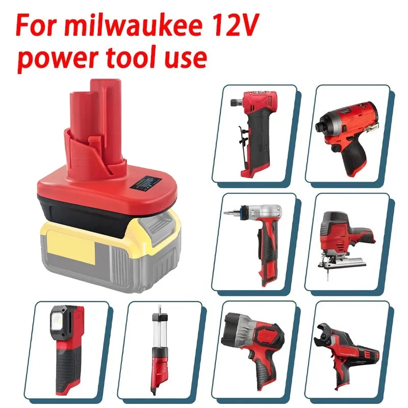 Imagem -04 - Adaptador de Ferramentas para Milwaukee Bateria Converter Ferramentas Elétricas Milwaukee Dewalt 12v 18v