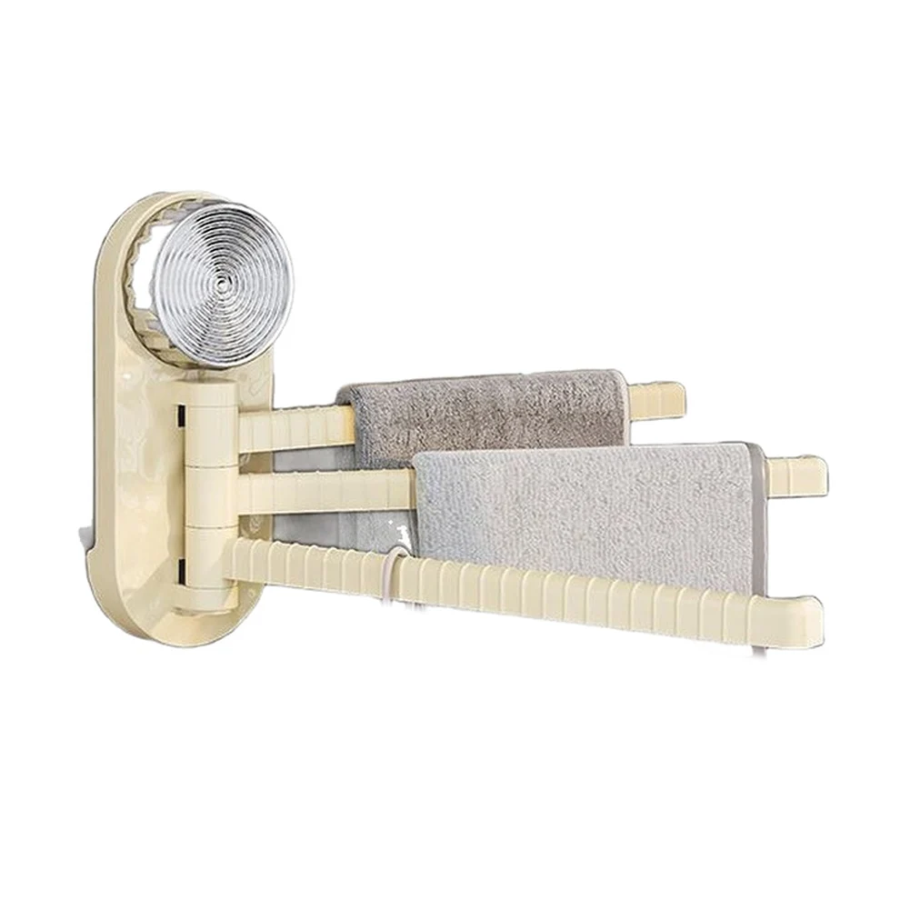 Traceless Hook Suction Cup Towel Rack Space Saving Design for Organizing Towels and Toiletries in Your Bathroom